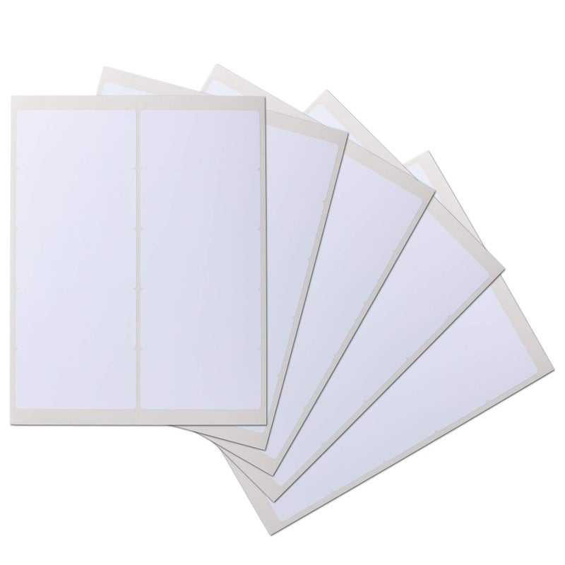 Crinklee Waterproof Shipping Labels, 50 Rectangles, 4x2 Inches, Oil Proof, Highly Durable Blank Stickers - Image 1